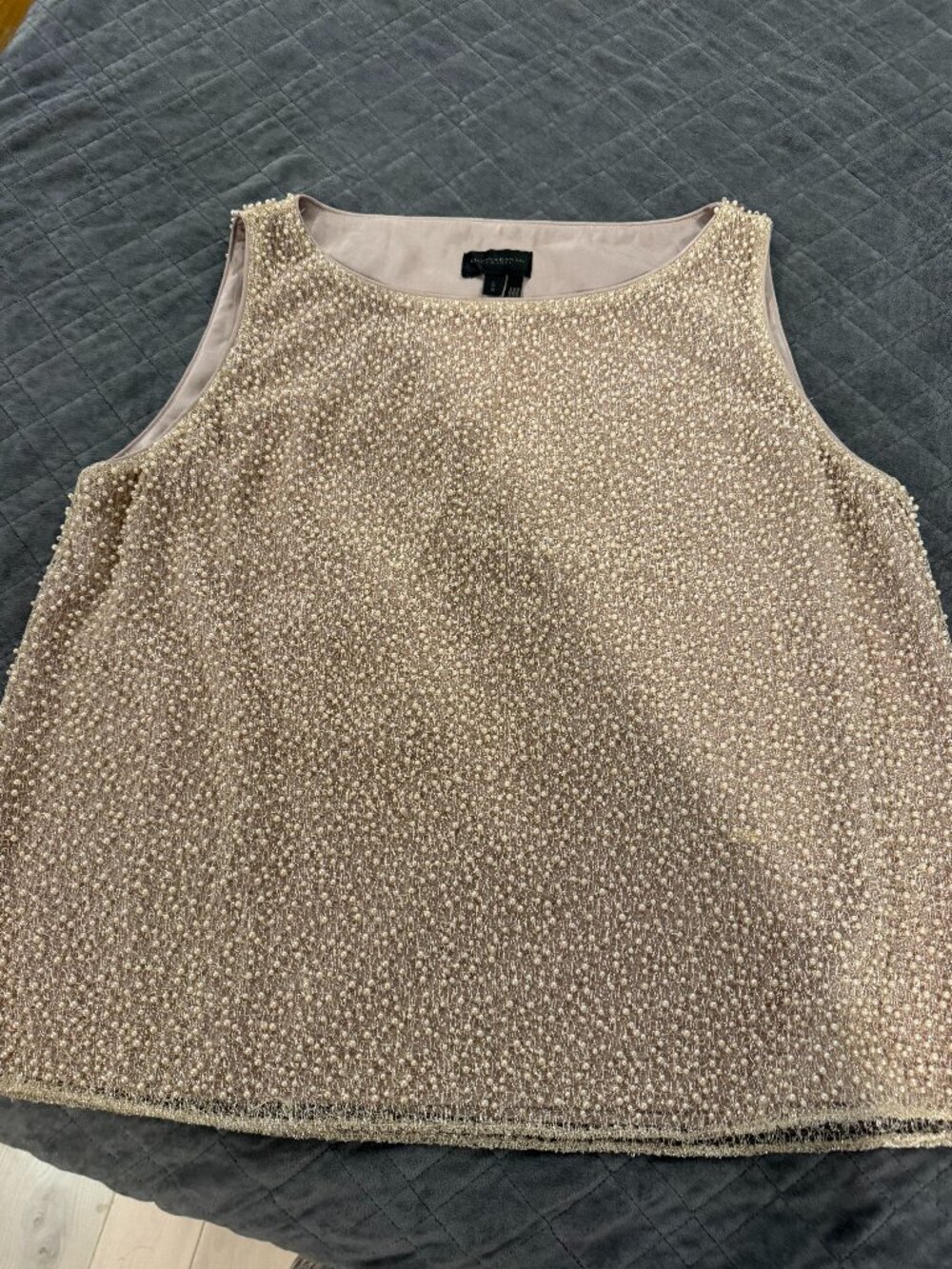 Donna Karan beaded tank